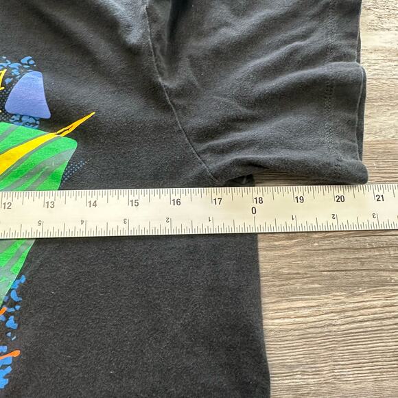 Nike Air Wave Black Orange Yellow Blue Purple Men S Graphic Big Swoosh T-Shirt - Picture 5 of 7